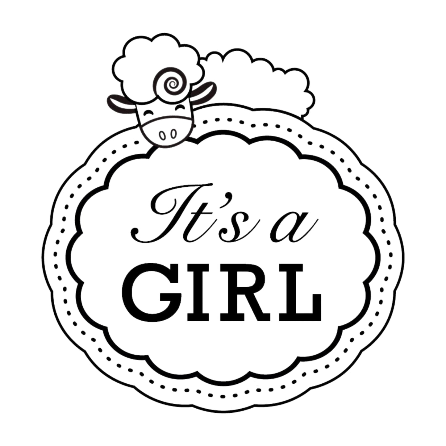 Baby Lamb Girl Mix & Match Stamp Clip Pack Three Designing Women