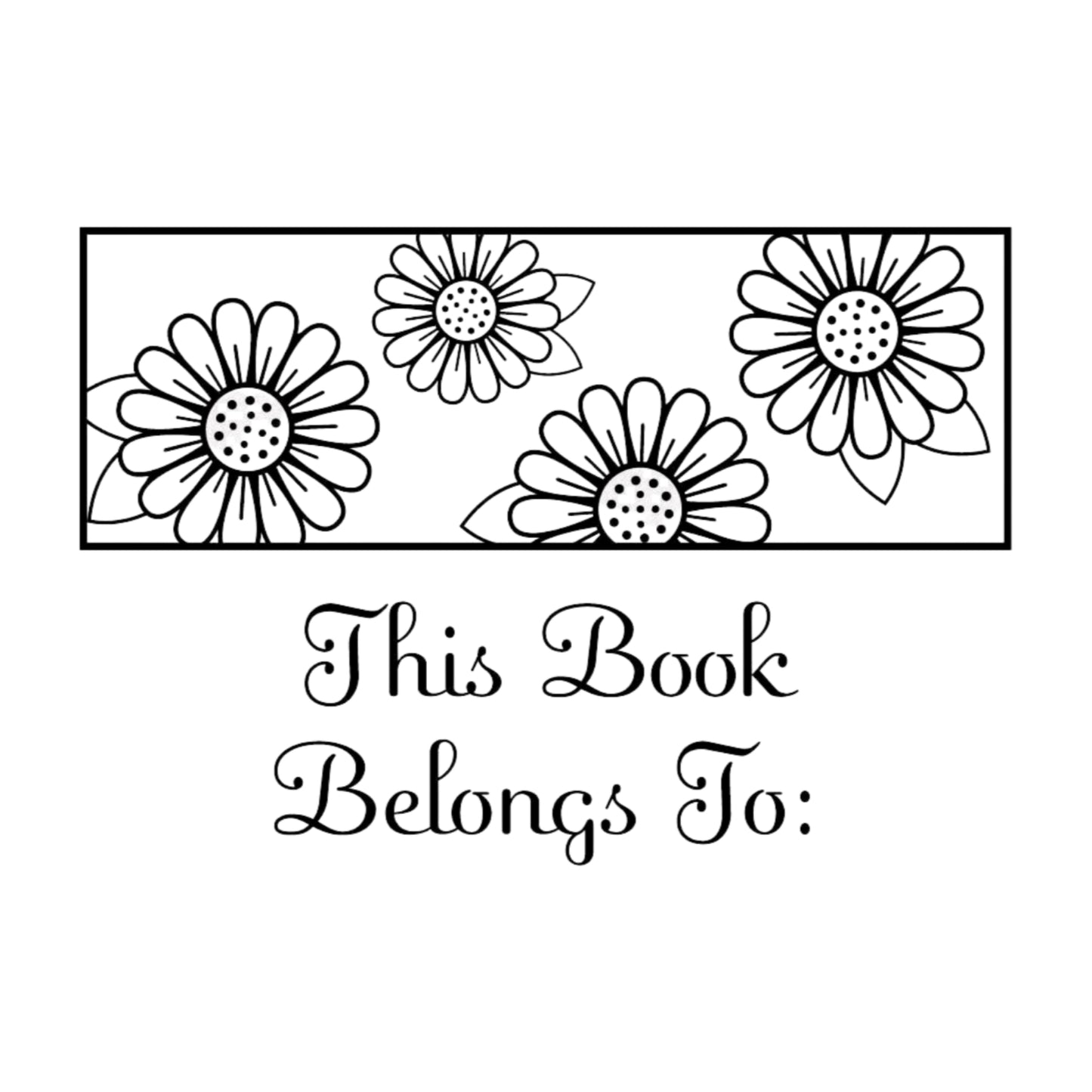 Book Belongs Daisy Mix & Match Stamp Clip Pack Three Designing Women