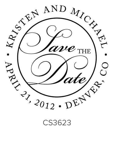 Custom Wedding Stamp CS3623 Three Designing Women