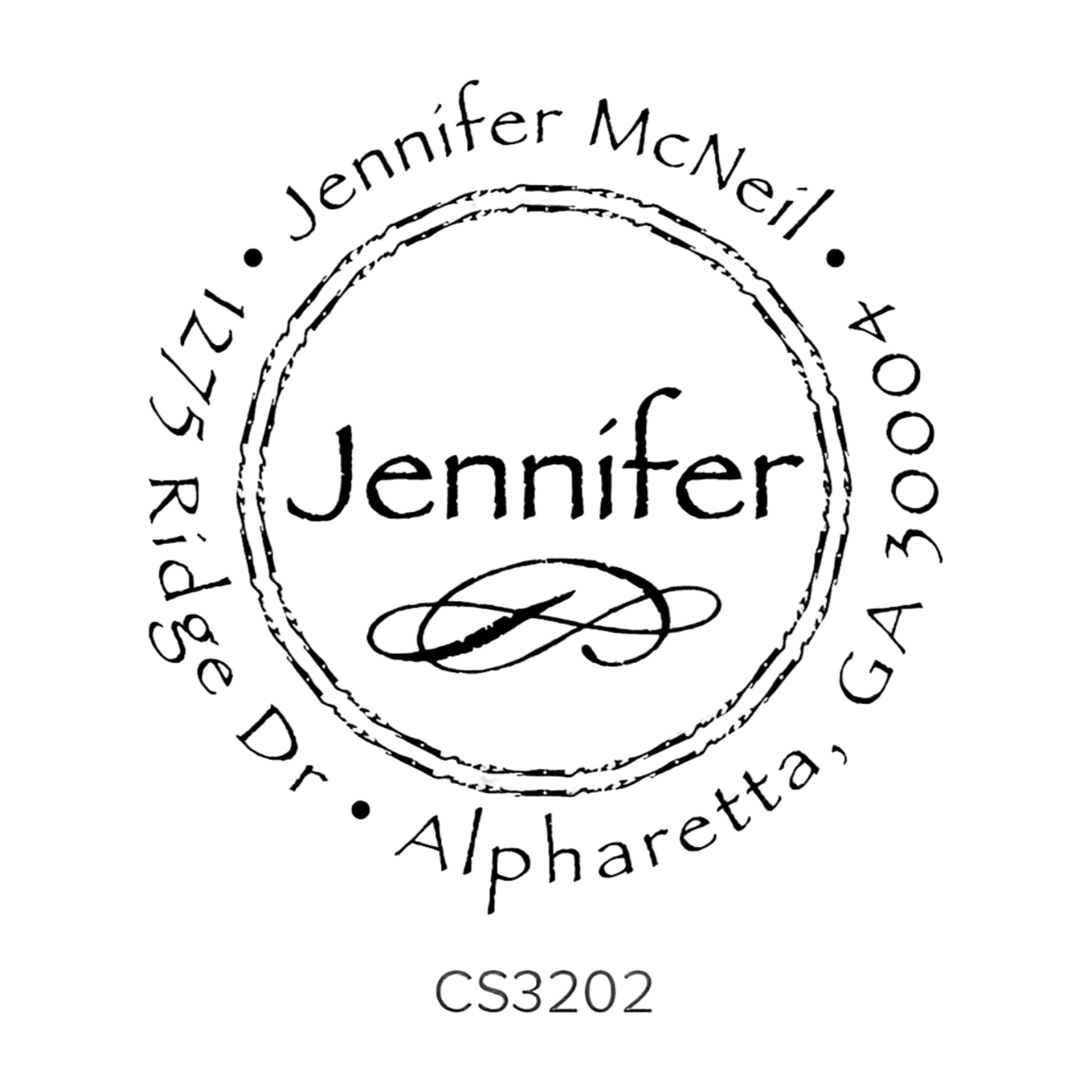 Custom Address Stamp CS3202 Three Designing Women