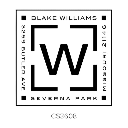 Custom Address Stamp CS3608 Three Designing Women