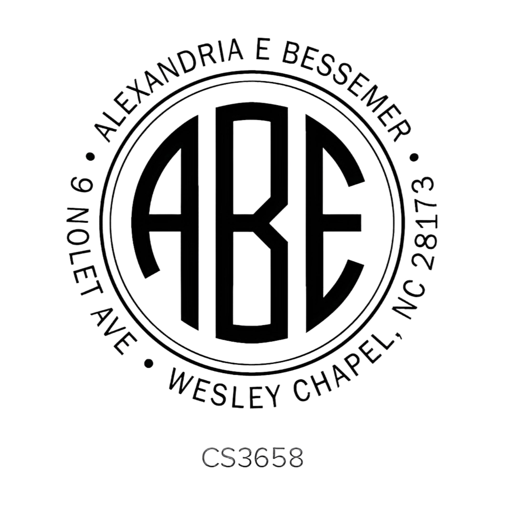 Custom Address Stamp CS3658 Three Designing Women