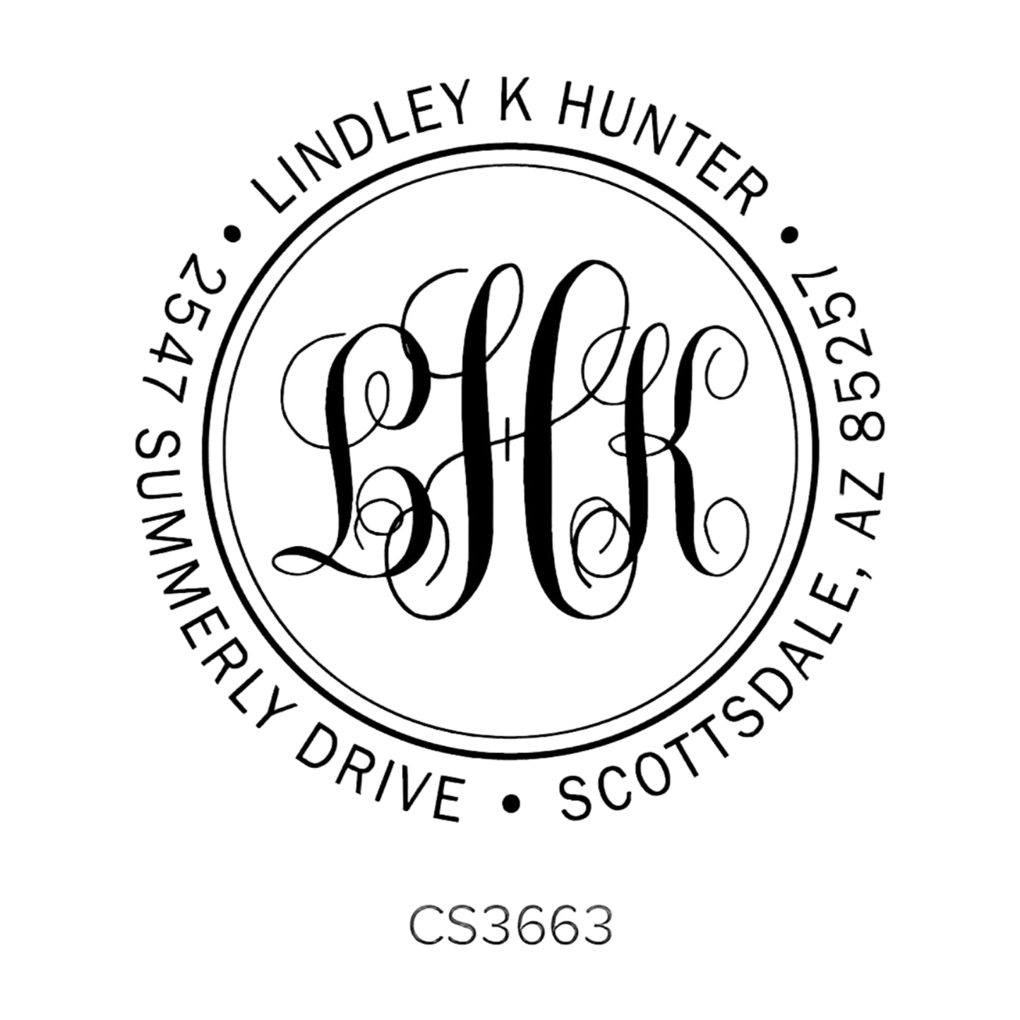 Custom Address Stamp CS3663 Three Designing Women