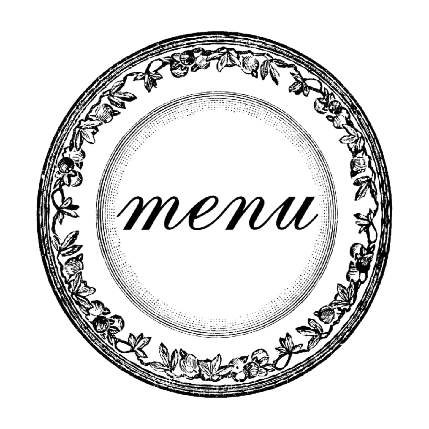 Kitchen Plate Menu Mix & Match Stamp Clip Pack Three Designing Women