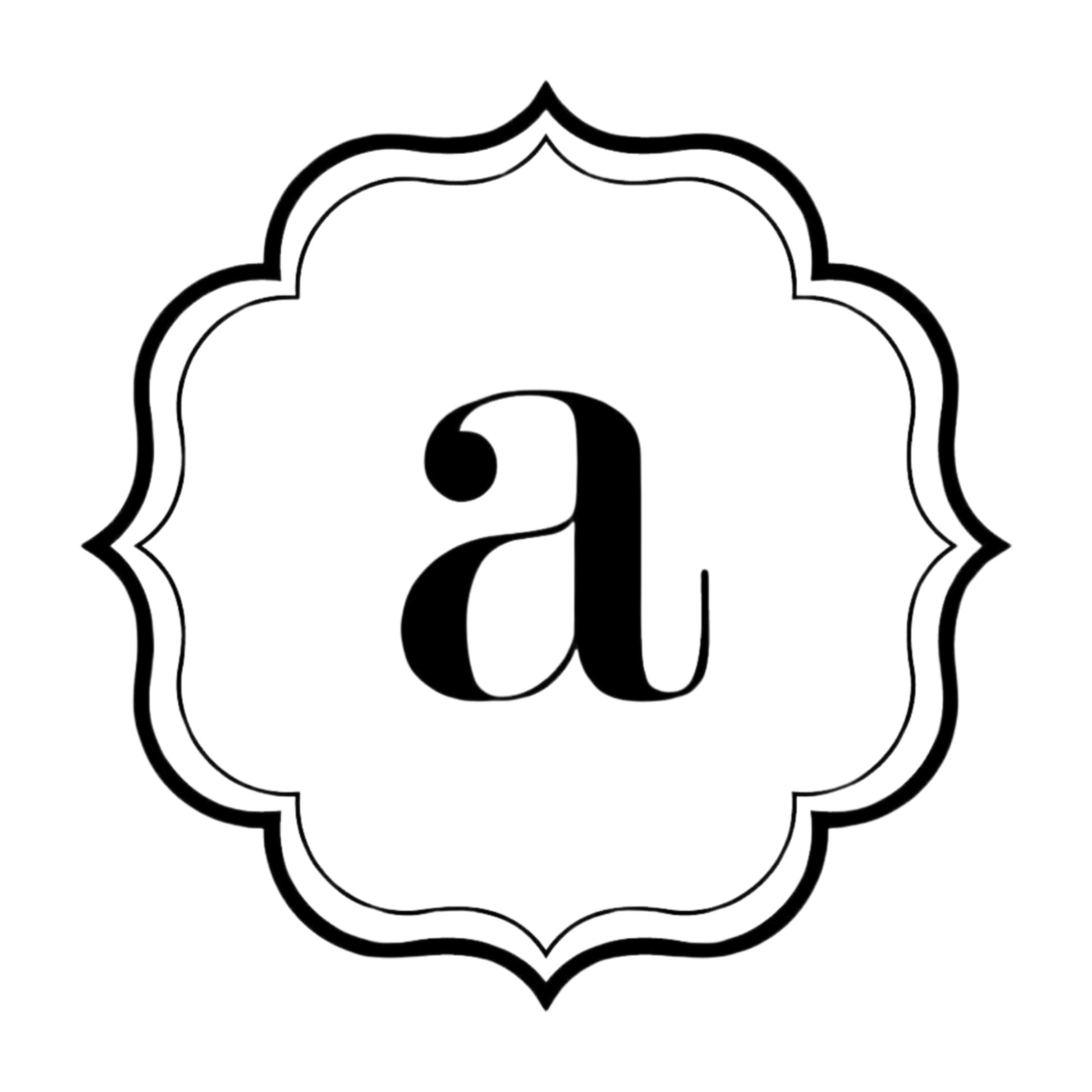 Monogram Scallop A-Z Mix & Match Stamp Clip Pack Three Designing Women