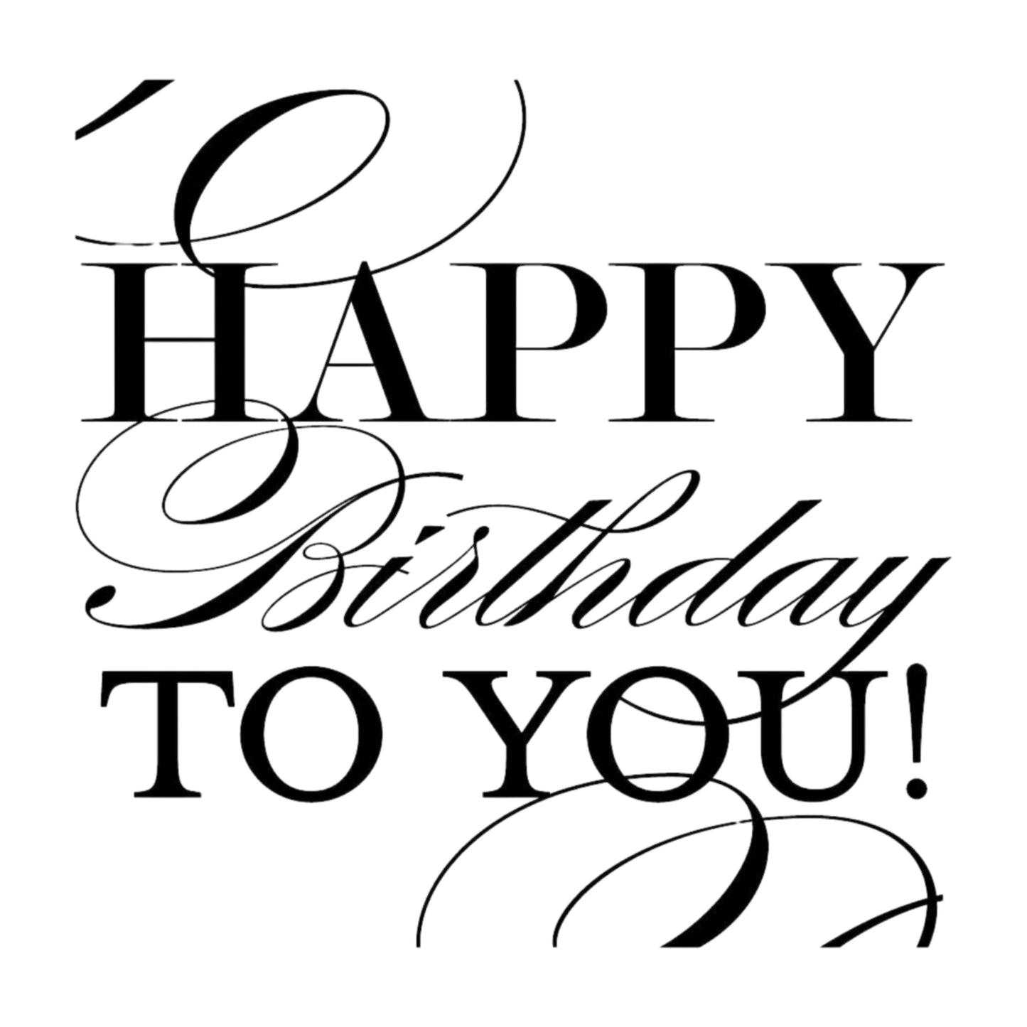 Salutations Happy Birthday Mix & Match Stamp Clip Pack Three Designing Women