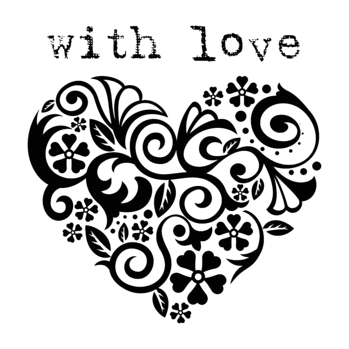 Salutations Heart with Love Mix & Match Stamp Clip Pack Three Designing Women