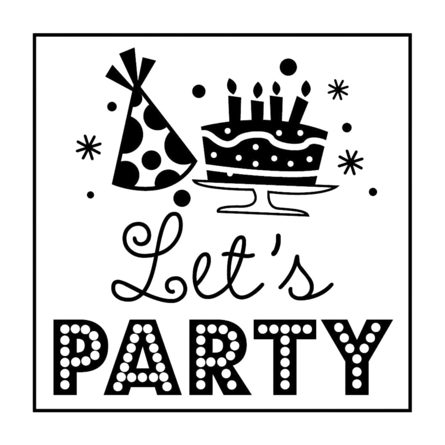 Salutations Let's Party Mix & Match Stamp Clip Pack Three Designing Women