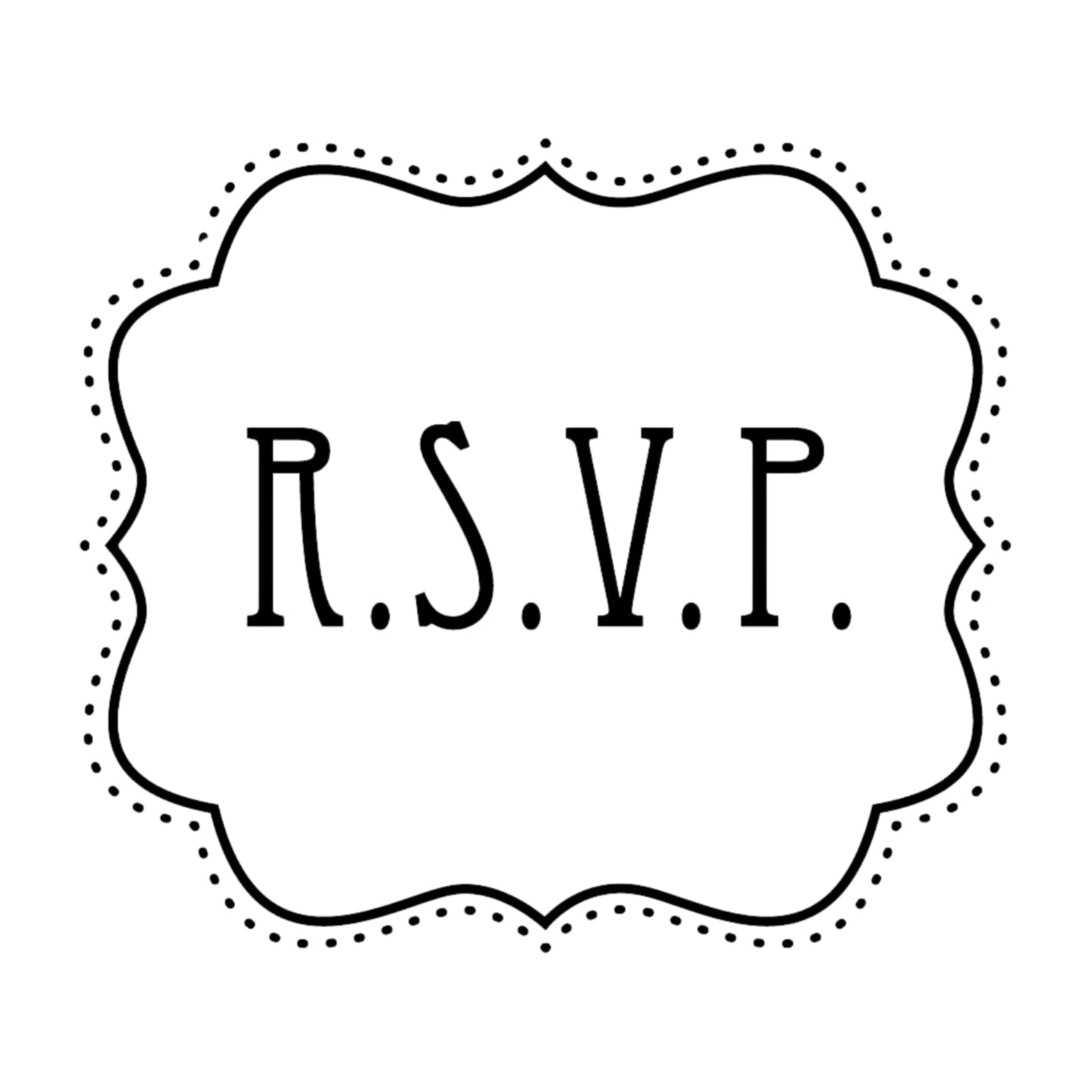 Salutations Scallop RSVP Mix & Match Stamp Clip Pack Three Designing Women