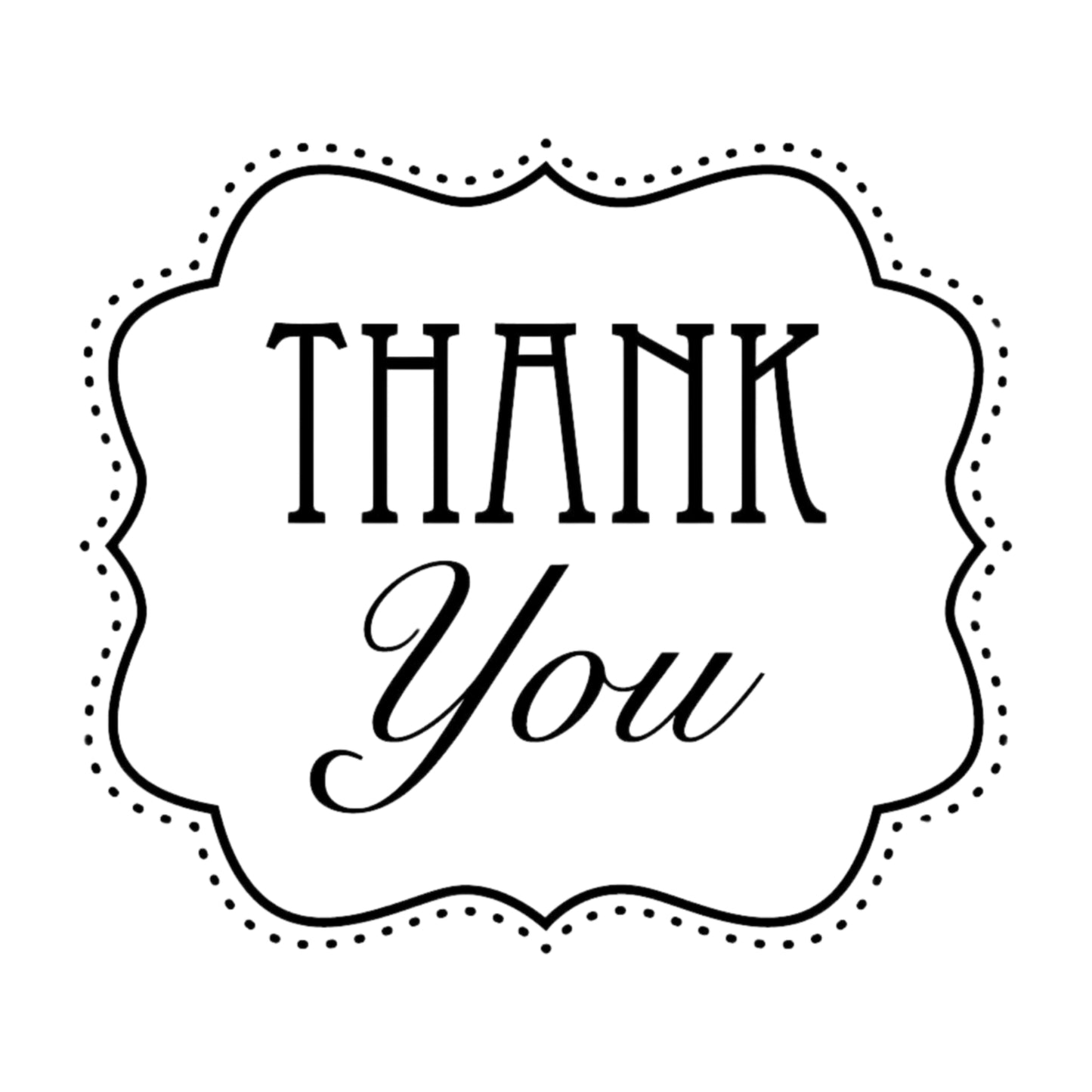 Salutations Scallop Thank You Mix & Match Stamp Clip Pack Three Designing Women