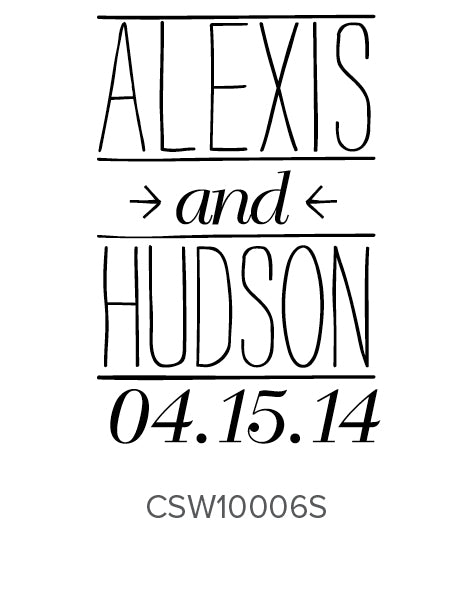 Custom Wedding Stamp CSW10006S Three Designing Women