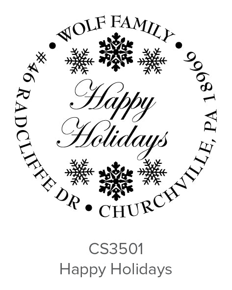 Custom Holiday Stamp CS3501HH Three Designing Women
