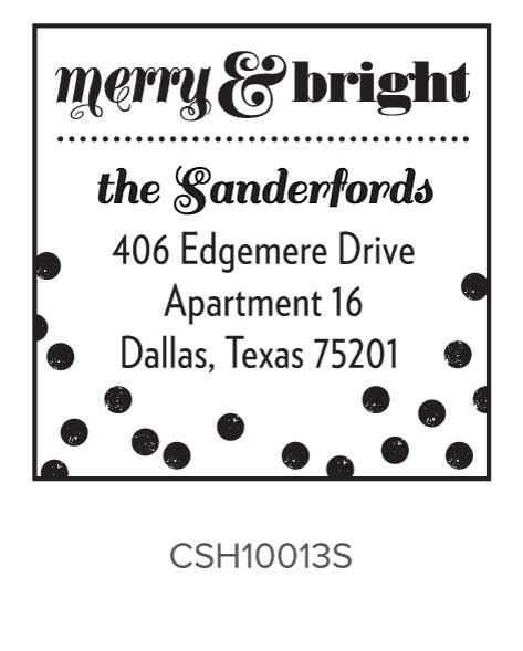 Custom Holiday Stamp CSH10013S Three Designing Women