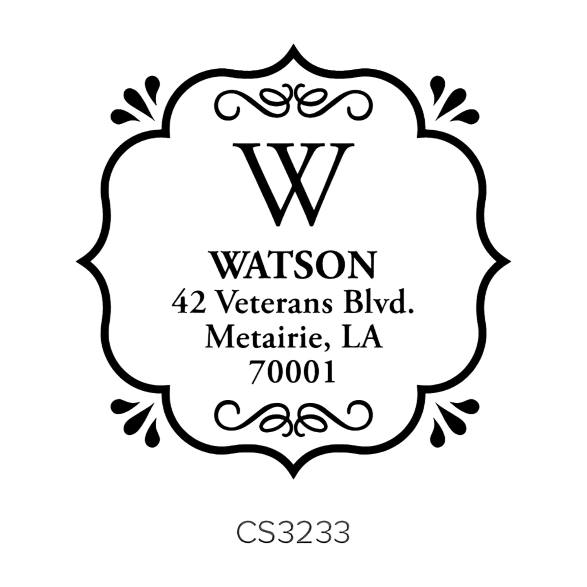 Custom Address Stamp CS3233 Three Designing Women