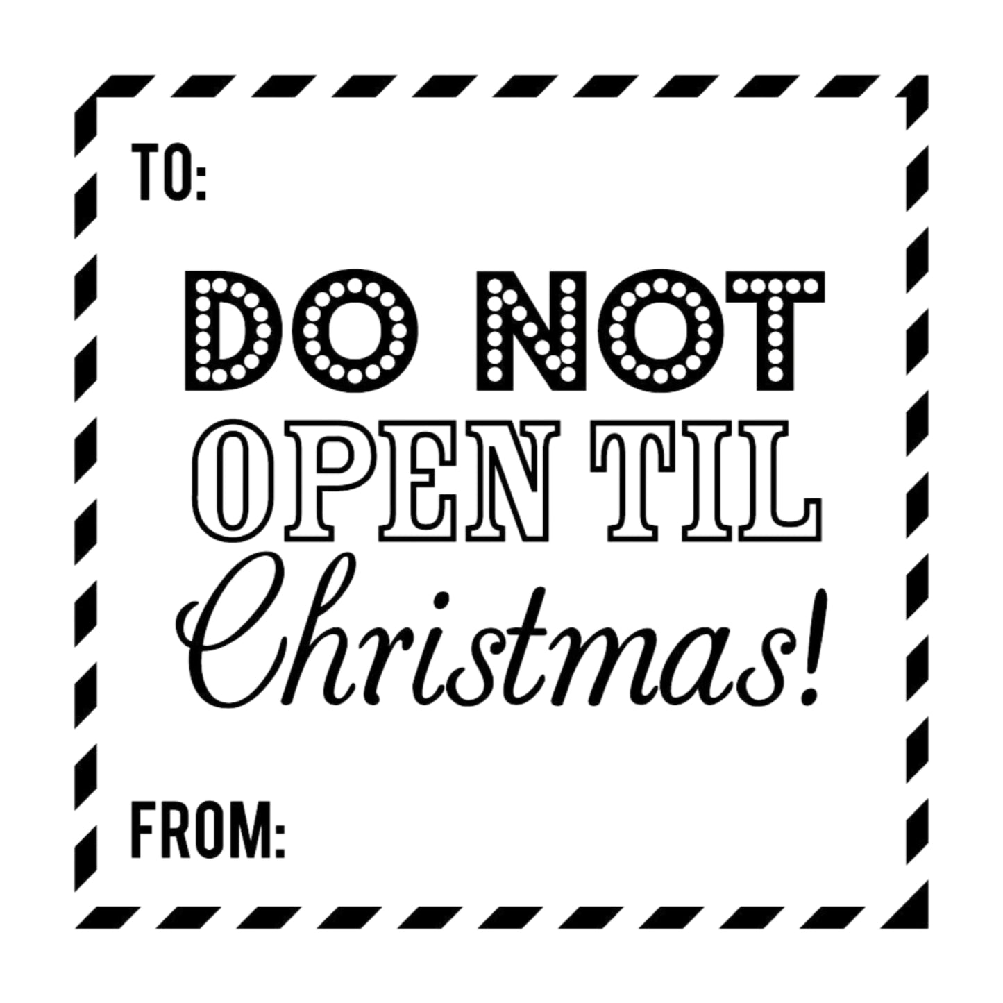 Holiday Do Not Open Mix & Match Stamp Clip Pack Three Designing Women