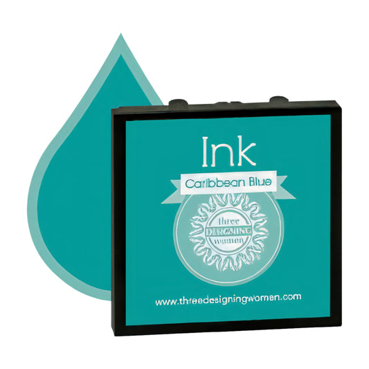 Ink Replacement Cartridge "Caribbean Blue" for Self-Inking Stampers Three Designing Women