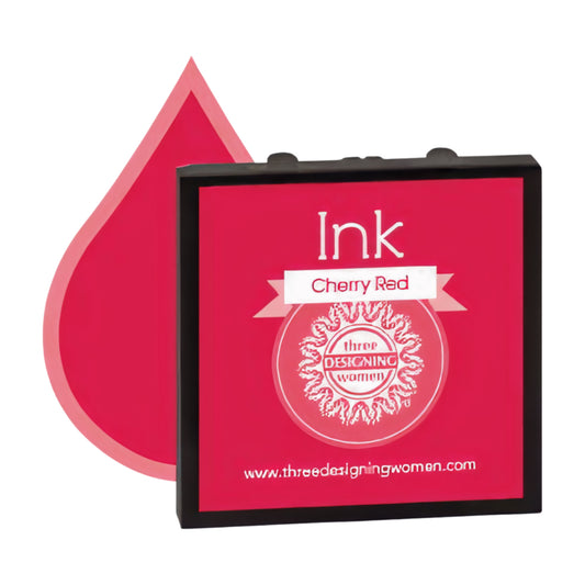  Ink Replacement Cartridge "Cherry Red" for Self-Inking Stampers Three Designing Women