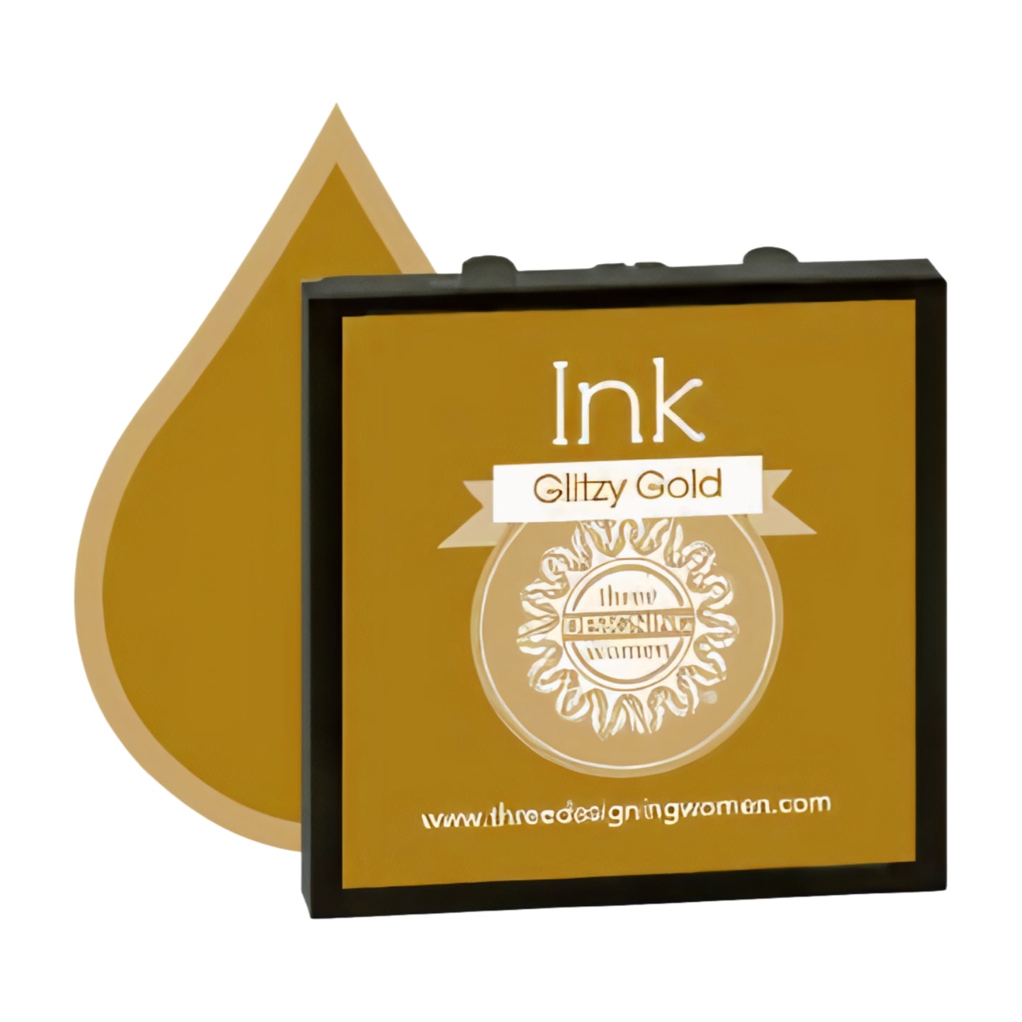 Ink Replacement Cartridge "Glitzy Gold" for Self-Inking Stampers Three Designing Women