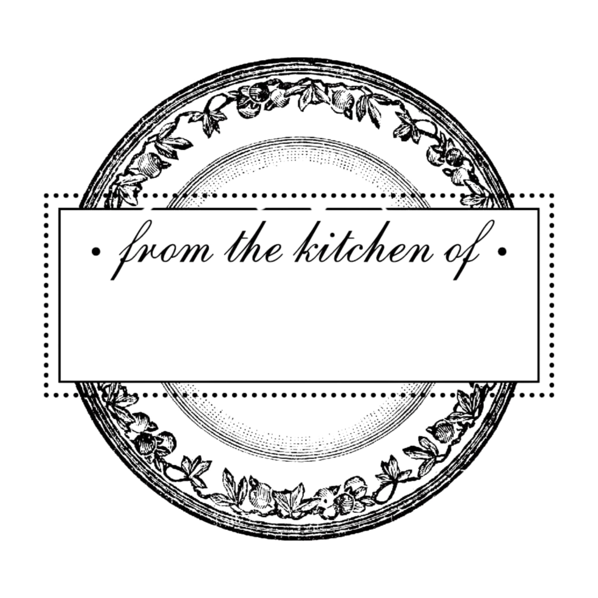 Kitchen Plate From Mix & Match Stamp Clip Pack Three Designing Women