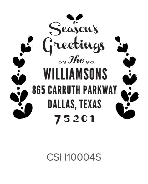 Custom Holiday Stamp CSH10004S Three Designing Women