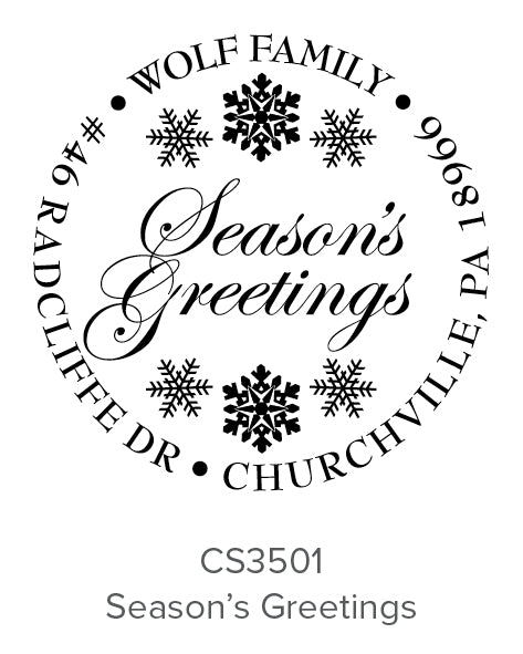 Custom Holiday Stamp CS3501SG Three Designing Women