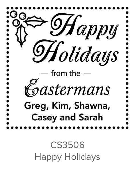 Custom Holiday Stamp CS3506HH Three Designing Women