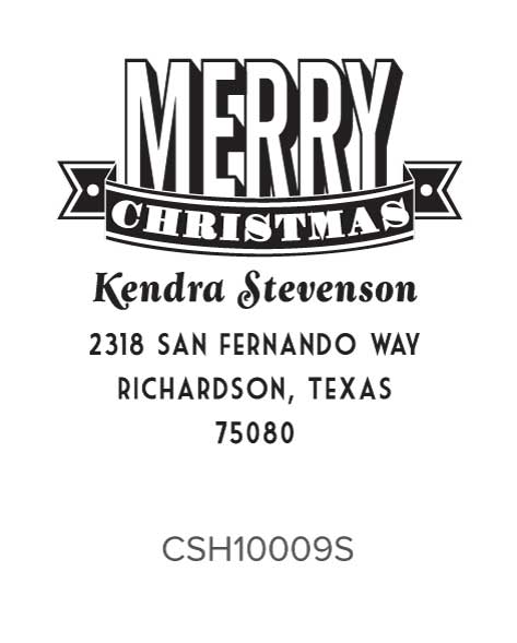 Custom Holiday Stamp CSH10009S Three Designing Women