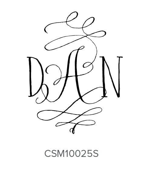 Custom Monogram Stamp CSM10025S Three Designing Women