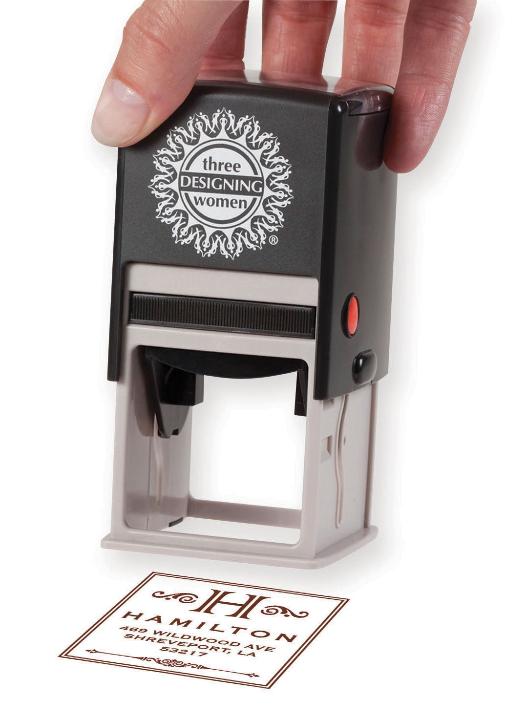 Stamper Device with Black Ink Cartridge Three Designing Women